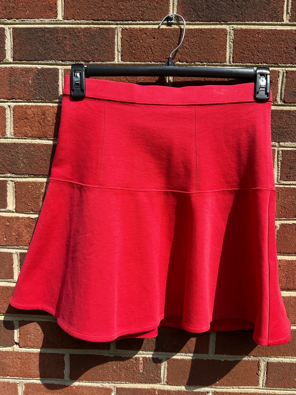 Madewell Red Ponte Knit Flare Skater Skirt Size 4